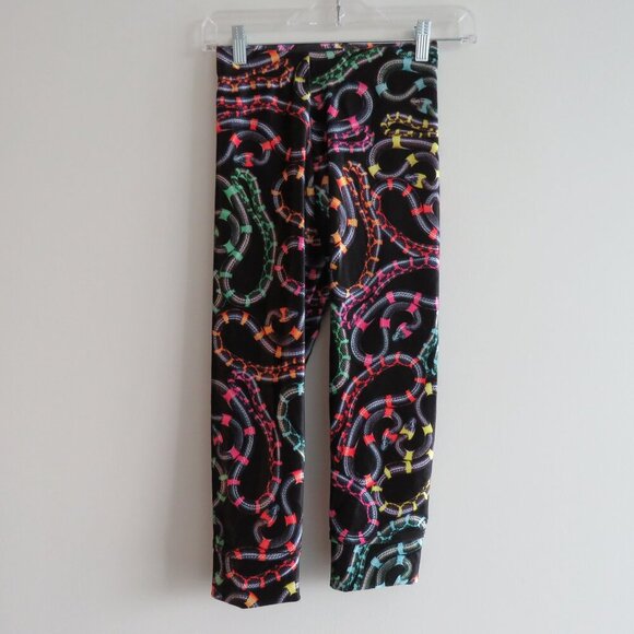 BLACKMILK Velour Velvet Neon Snakes Crop Capri Leggings Goth Punk - Size XS NWT - Picture 2 of 14